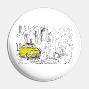 Italian vintage car - trasparent background Pin