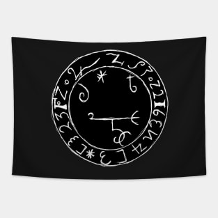 Beelzebub Circle from Grimorium Verum (white) Tapestry