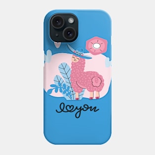 cute llama hat Phone Case