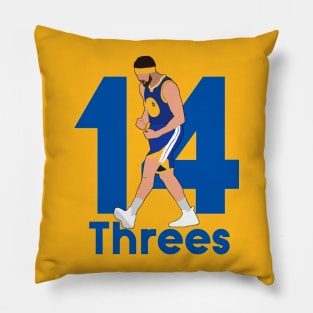 Klay Thompson 14 Three's Celebration - Golden State Warriors Pillow