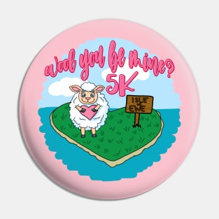 Wool Ewe Be Mine Pin