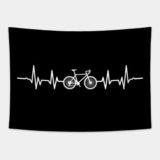 Bicycle Heartbeat - cycling lover gift Tapestry