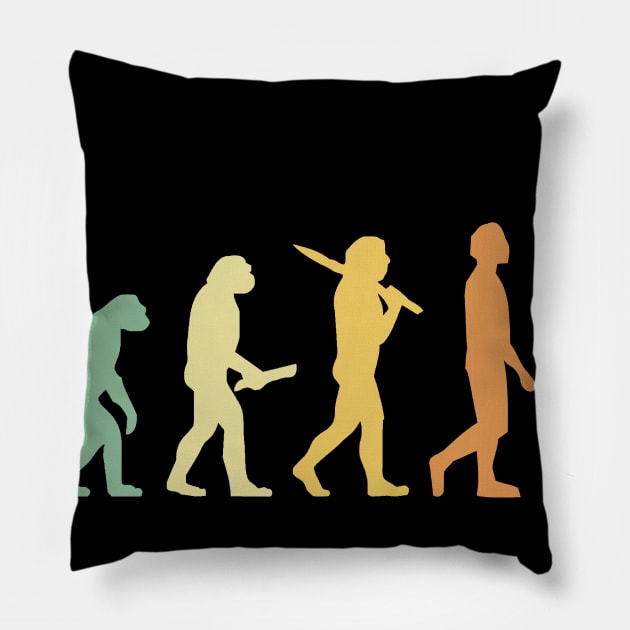 Retro Golf Evolution Gift For Golfers & Golf Players Pillow by OceanRadar