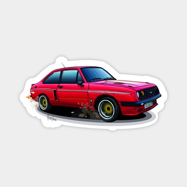 Ford Escort Zakspeed Turbo Magnet by Mario Ramos Rally Art