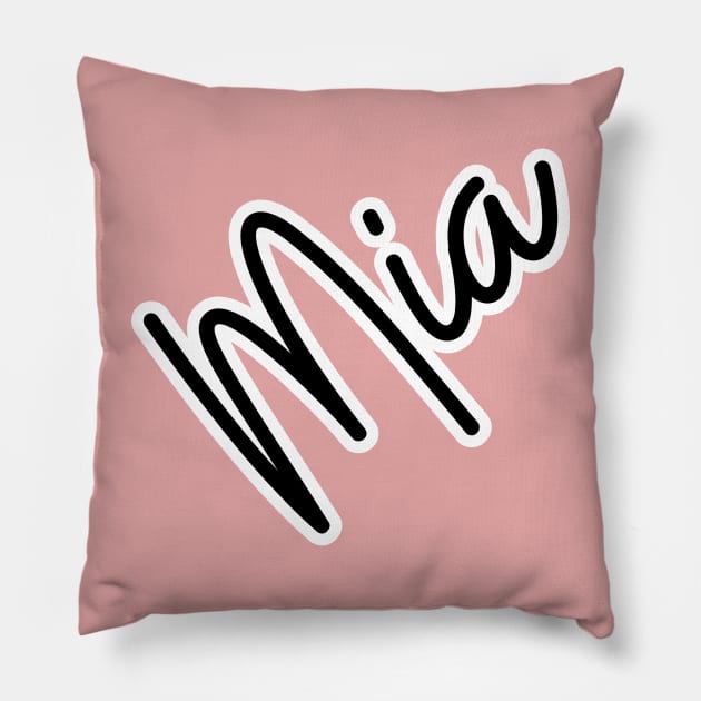 Mia personalized name Pillow by Personalizedname