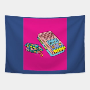 Old Colorful Stylish Retro Music Radios Tapestry