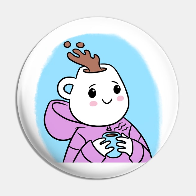 Cute mug head girl with a coffee mug on her hand Pin by CintiaSand