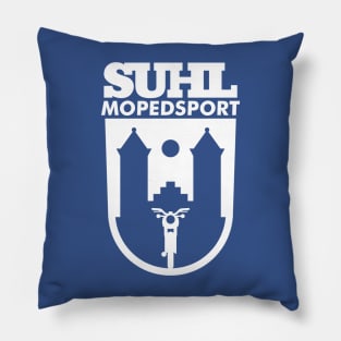 Suhl Mopedsport Simson Logo (white) Pillow