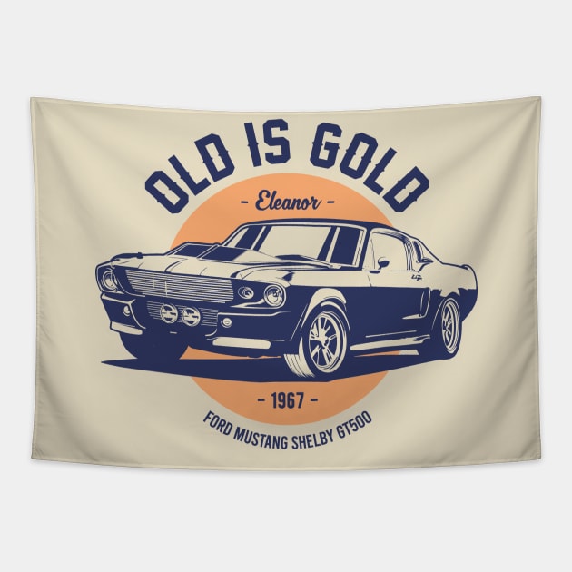 OLD IS GOLD Tapestry by DirtyWolf