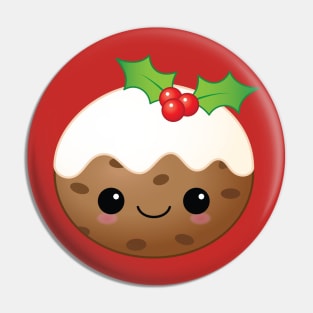 Cute Kawaii Christmas Pudding Pin