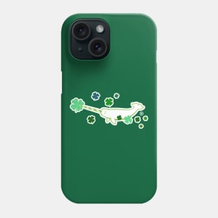 Peppermint Narwhal with Shamrocks Phone Case