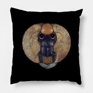 Ancient Egyptian Scarab and Baboon Pillow