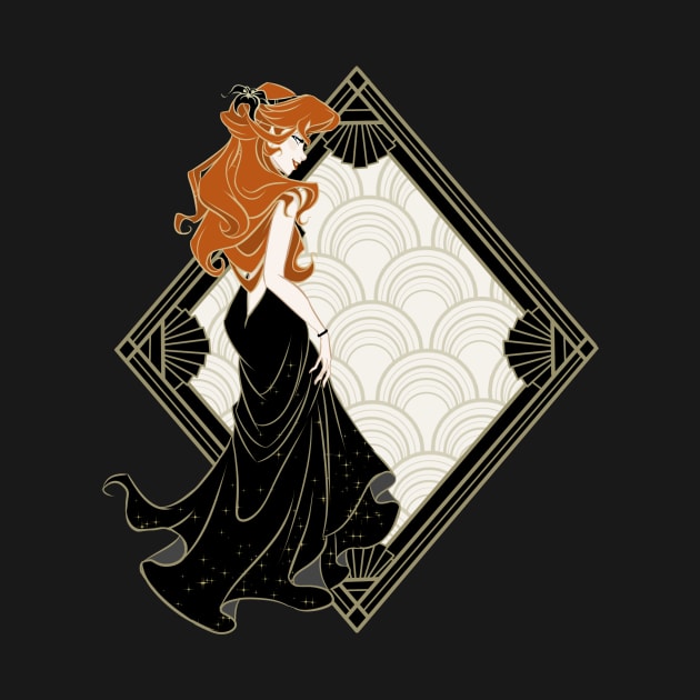 Art Deco Ariel by Drea D. Illustrations