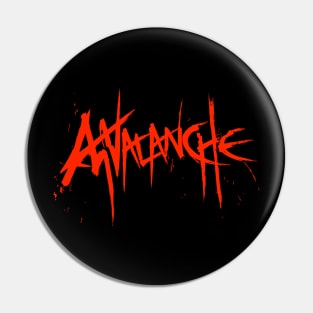 Avalanche (Red Text) Pin