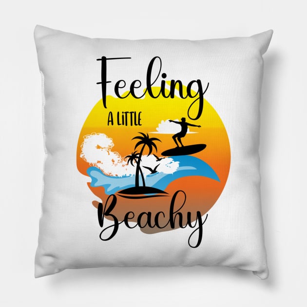 Feeling a little beachy Pillow by Aspectartworks