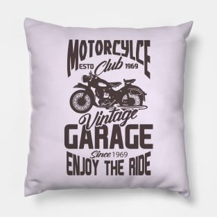 Retro Motorbike Pillow