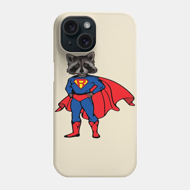 Super Raccoon Phone Case by sketchpets