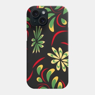 pattern with flowers and leaves Phone Case