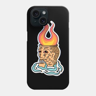 BURN YOUR HEAD, band merchandise, skate design Phone Case