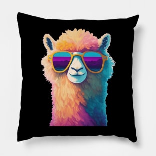 Alpaca in sunglasses Pillow