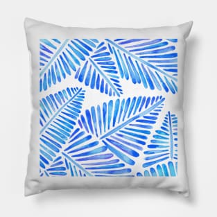 Blue Banana Leaves Pillow