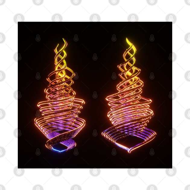 Two Bright Colorful Stylized Torches Design by jrfii ANIMATION