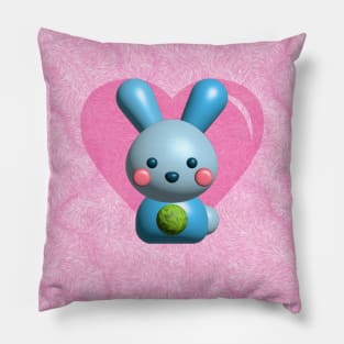 blue bunny Pillow