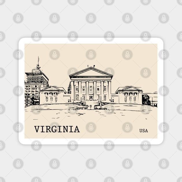 Virginia State USA Magnet by Lakeric