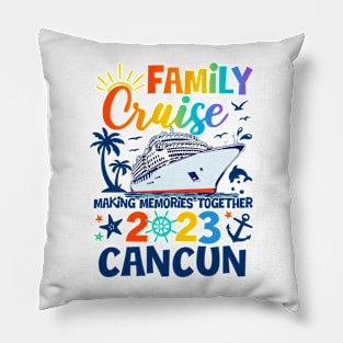 Cancun Cruise 2023 Family Friends Group Vacation Matching Pillow