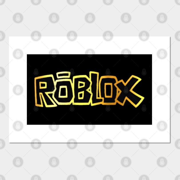 logo roblox game gold transparant - Roblox - Posters and Art Prints ...