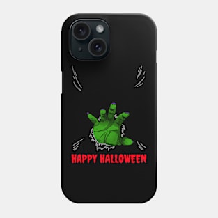 Hand comes out of stomach happy Halloween Phone Case