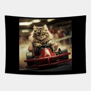 The Karting Cat Tapestry