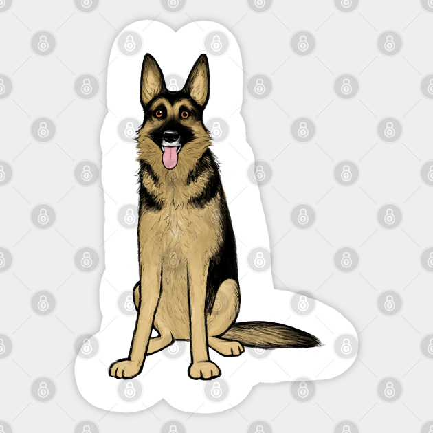 Cute German Shepherd Dog German Shepherd Sticker Teepublic