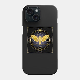 Golden Moth Symbol of Inner Wisdom Phone Case