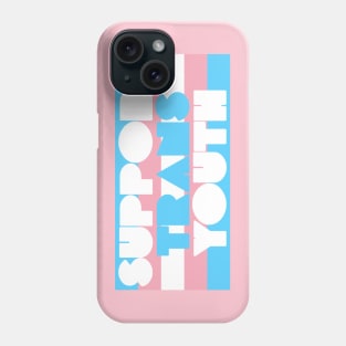 Support Trans Youth ))(( Transgender Flag Design Phone Case