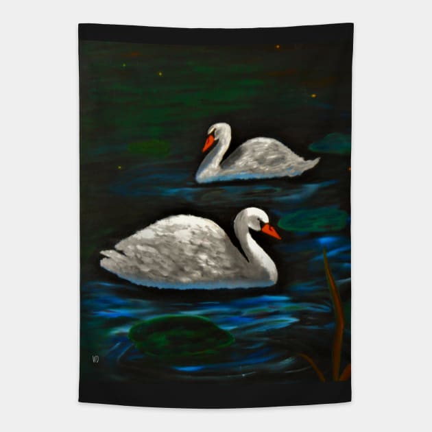 Swans Tapestry by Marcel1966