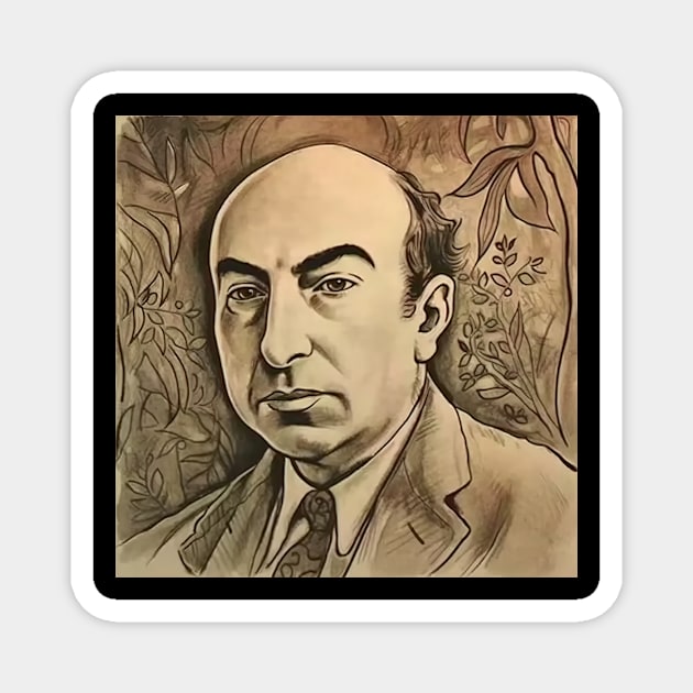 Pablo Neruda author Magnet by ComicsFactory