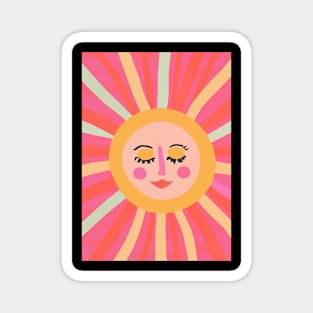 Minimalist Sun Face Magnet