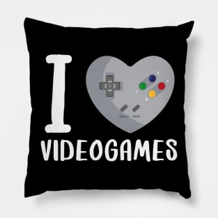 Heart Gaming Old Controller Video Gamer I love VideoGames Pillow