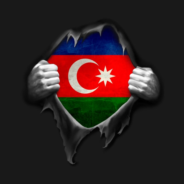 Azerbaijan Flag. Proud Azerbaijanian by nikolayjs