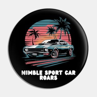 Sport Car in Sunset Vibes Pin