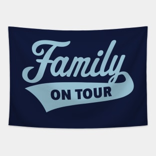 Family On Tour (Family Vacation / Skyblue) Tapestry