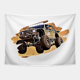 Jeep Wrangler Art Print Tapestry