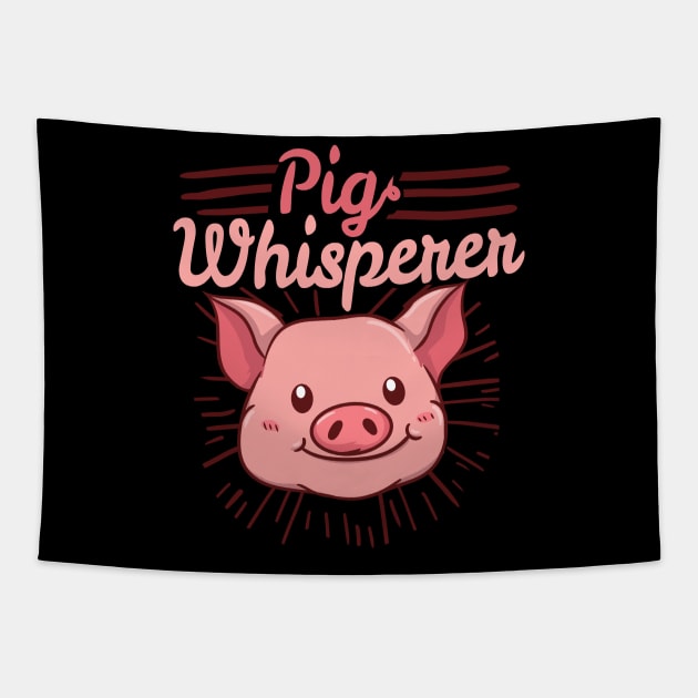 Pig Whisperer Farmer Tapestry by biNutz