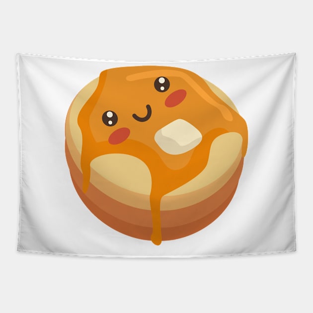 Cute Kawaii Pancakes Tapestry by MajorCompany