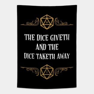 Vintage The Dice Giveth and Taketh Away Tapestry