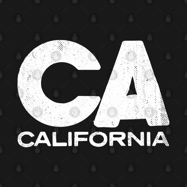 CA California State Vintage Typography by Commykaze