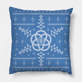 Experimental Snowflake of Tomorrow Holiday Sweater Pillow