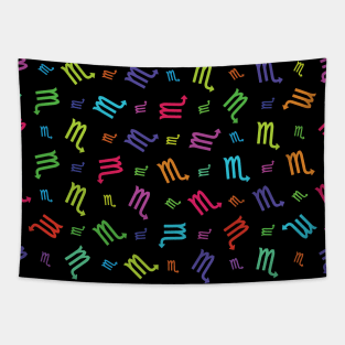 Pattern Scorpio Zodiac Sign Horoscope Astrology Symbol Black Tapestry