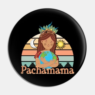 Pachamama Earth Mother Incan God Spiritual Environmentalist Pin